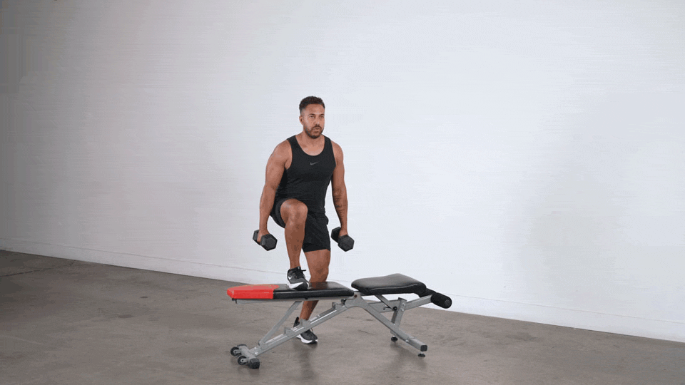 Dumbbell step-ups (onto bench).gif