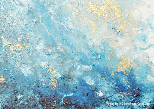 art-original-blue-abstract-painting-seascape-ocean-blue-aqua-gold-leaf-liquid-effect-coast