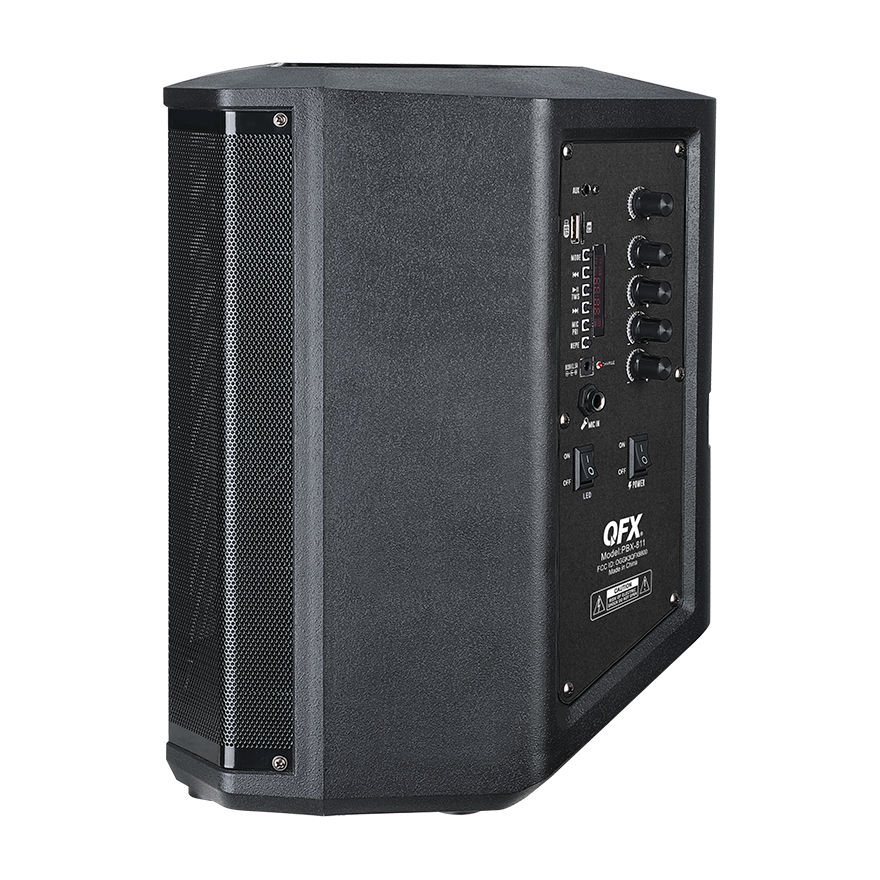 Thumbnail: QFX PBX-811 8” Portable Rechargeable BT Speaker with LED Party Lights