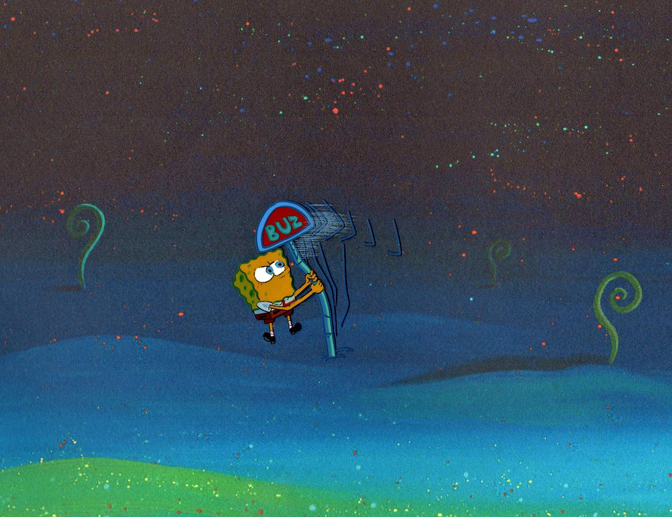 Thumbnail: LAST ONES ! SPONGEBOB Prod CEL from "ROCK BOTTOM"  #11166 TINY NO MOUTH