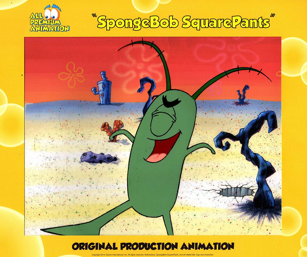 Thumbnail: HUGE PLANKTON Production cel from SLEEPY TIME #11004