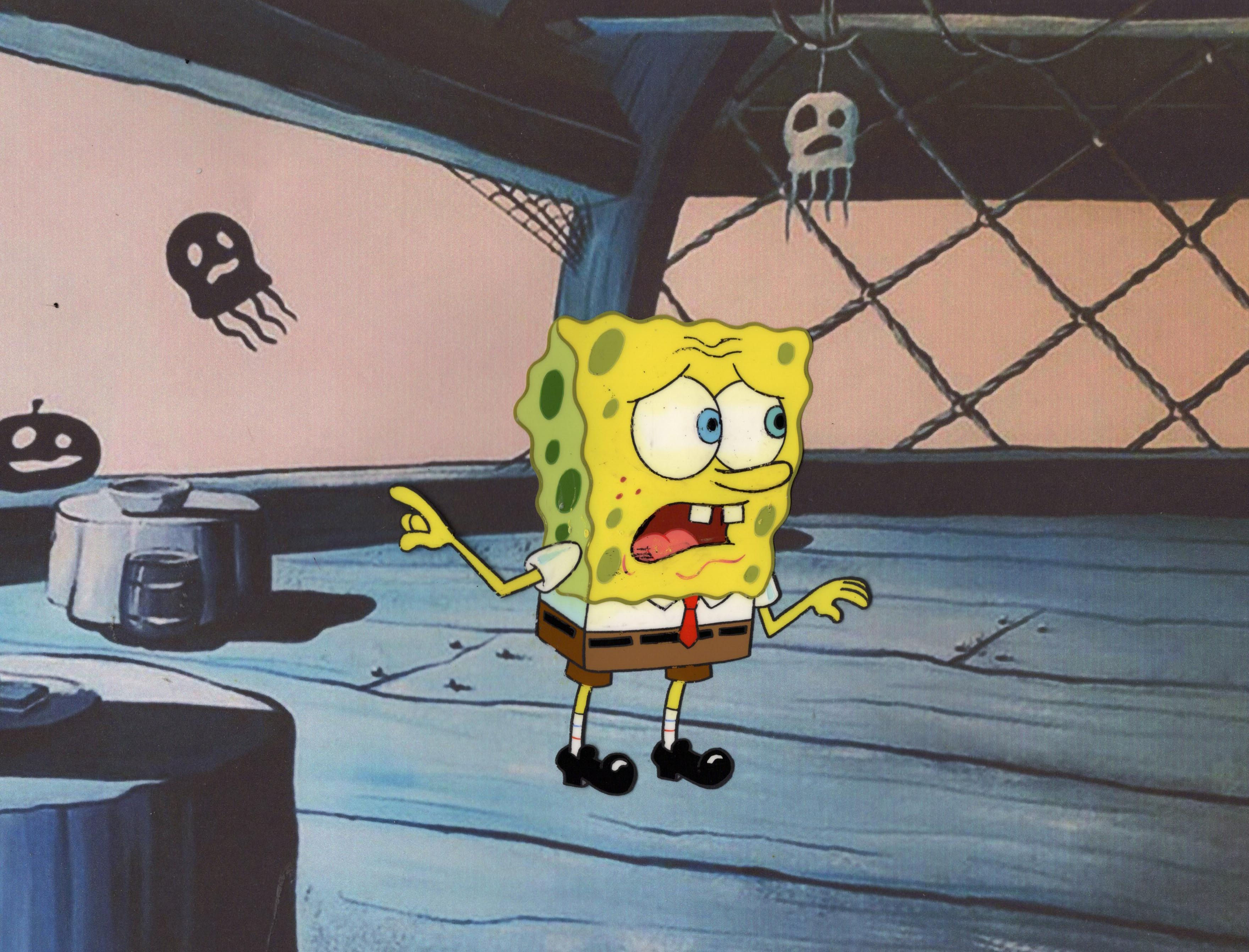 WOW !  HUGE !!! Production cel #10940 Spongebob Prod CEL