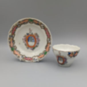 Chinese Export Portuguese Market Armorial Cup & Saucer – Sobral