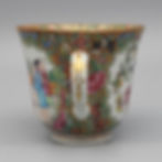Miniature : Tasse et soucoupe monogrammée rose mandarine d'exportation chinoise
