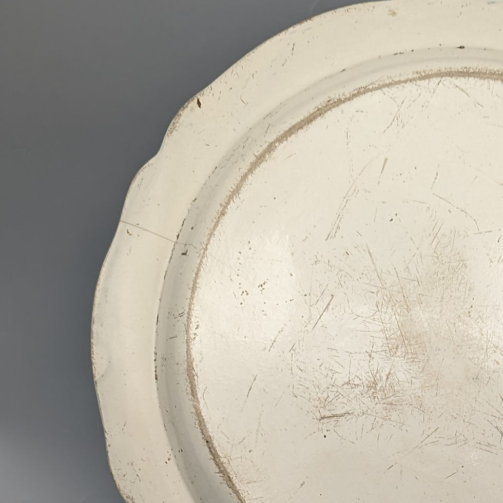 Thumbnail: Creamware Chioiserie Charger - reverse detail
