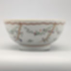 Miniature : Chinese Export Famille Rose Bowl with Flower Festoons and Ribbon