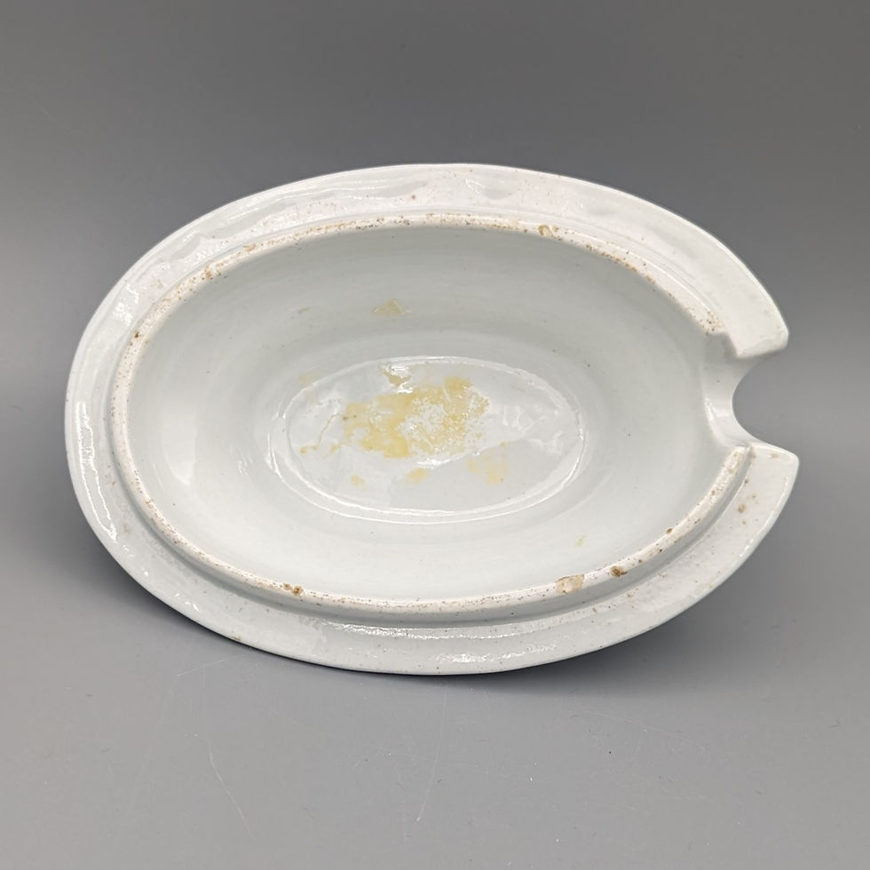 Thumbnail: Coalport Tobacco Leaf Tureen and Undertray - Lid reverse
