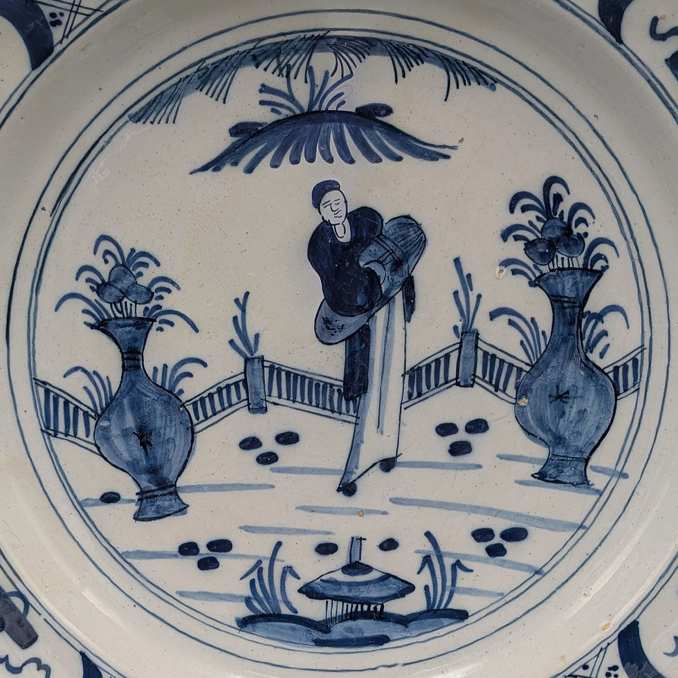 18th Century Delftware “Long Eliza” Large Dish