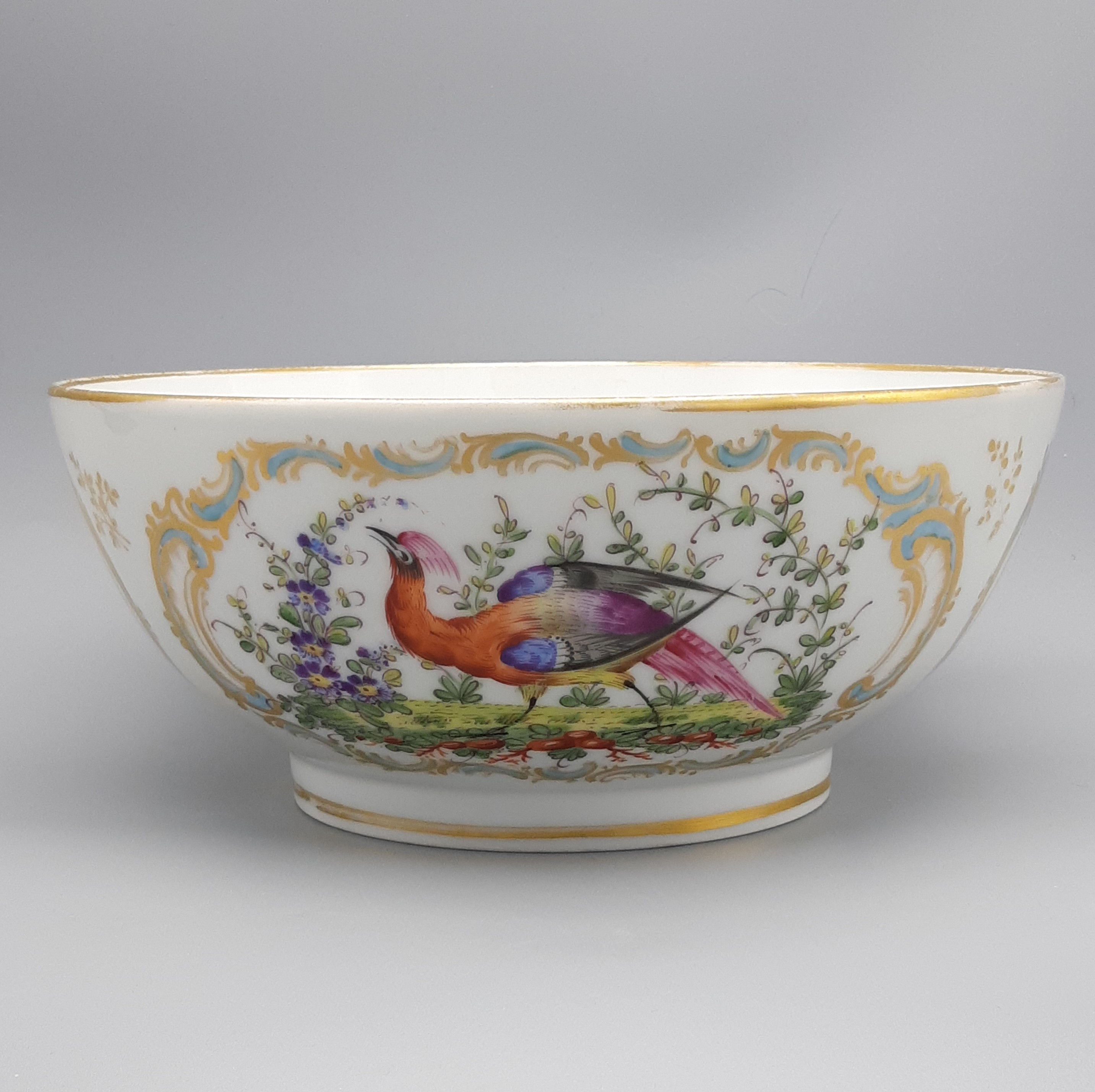 18th C. Chelsea Gold Anchor Bowl – Fantastic Birds