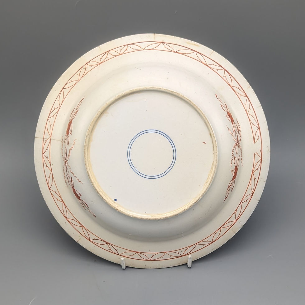 Miniaturbild: Pair 19th C Spode “Dollar” Pattern Plate circa 1820 - reverse