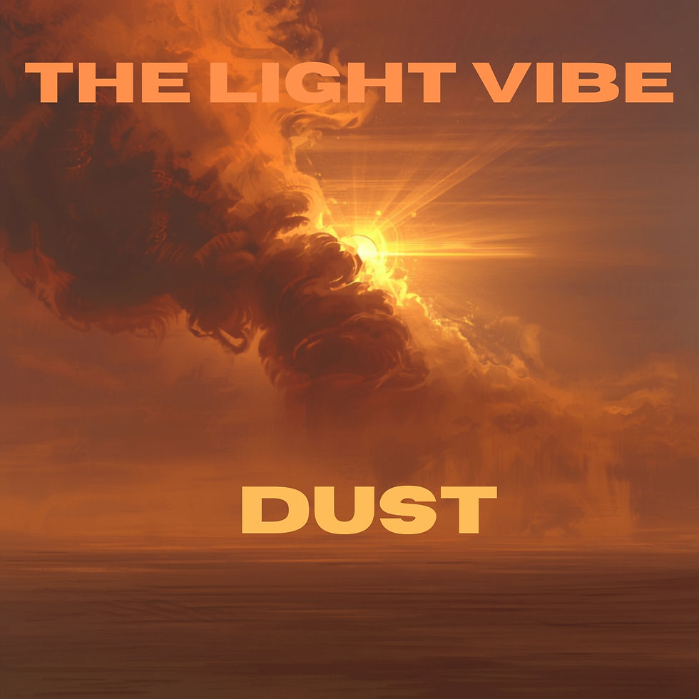 Warm orange sky with dramatic cloud and sun album cover