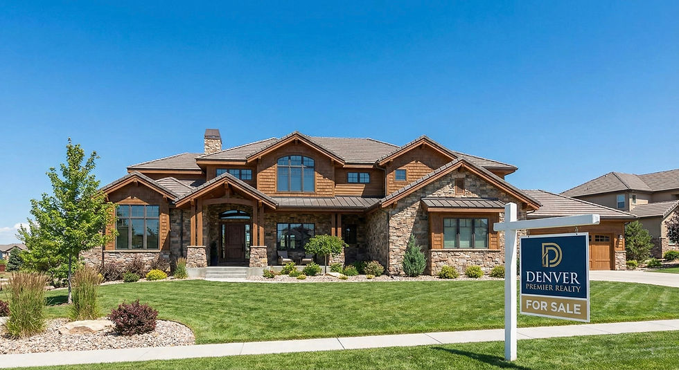 Large Denver home exterior featured in an indoor drone flythrough for a real estate listing