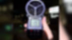 Handheld wind meter showing wind speed within safe limits for drone cleaning operations