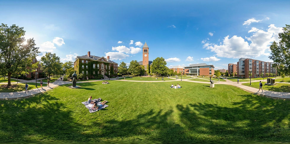 Large campus property represented with interactive 360 drone video tour