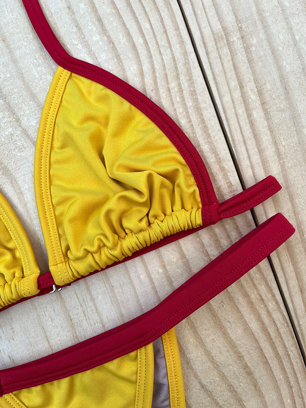 Miniatura: Biquíni Fio Dental Amarelo com Vermelho