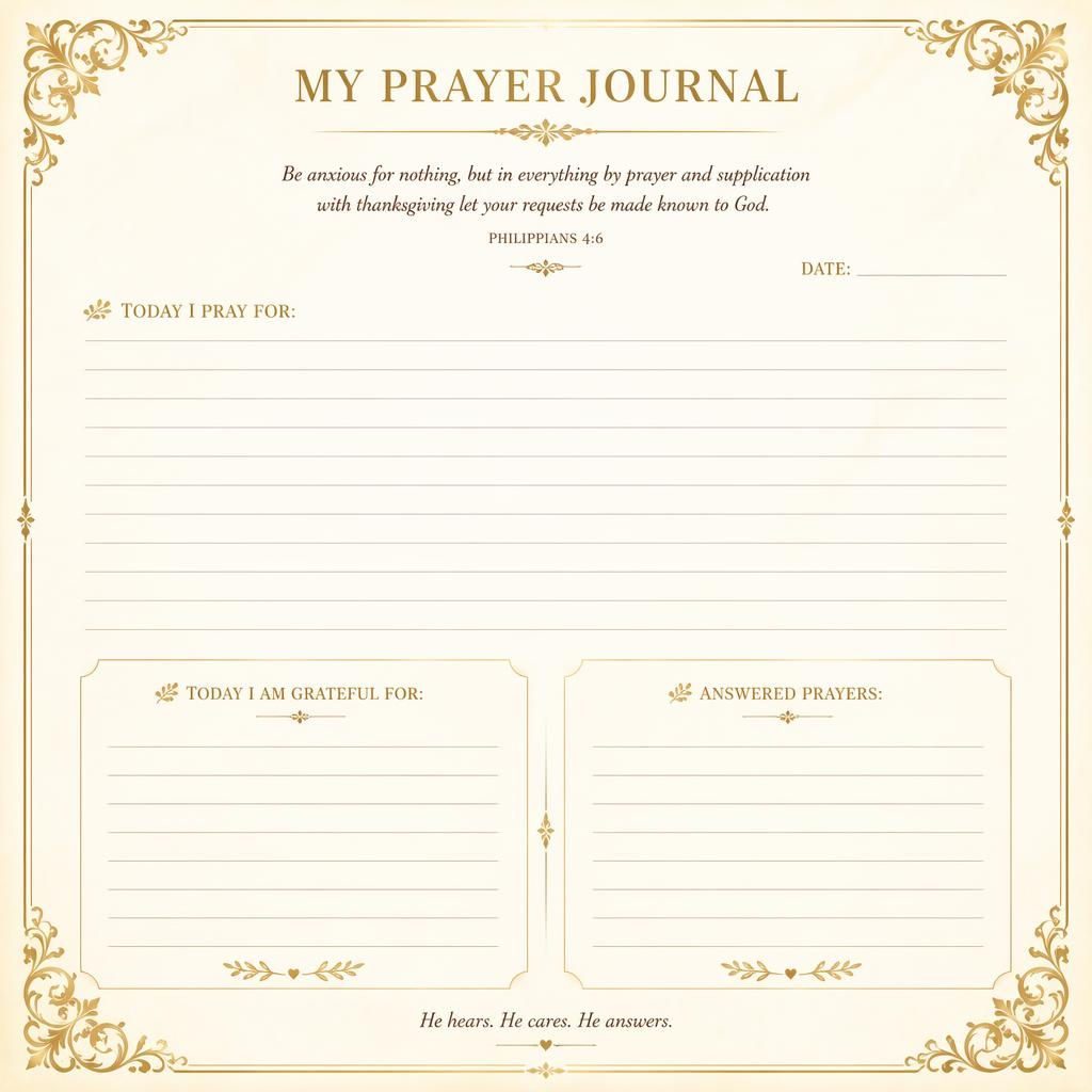 Prayer Journal Page