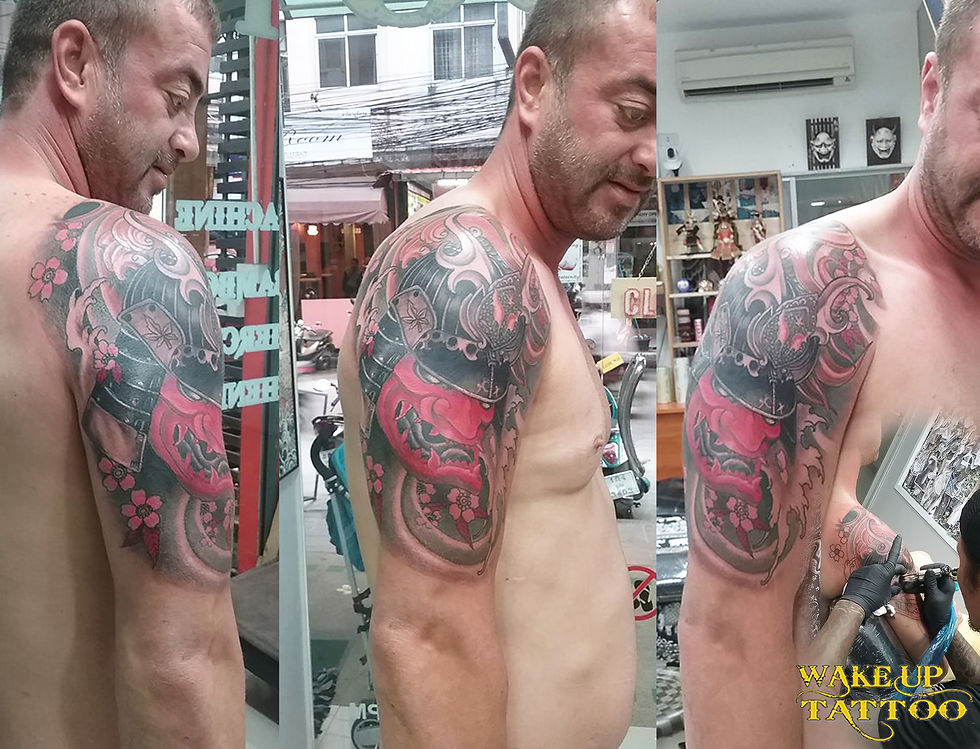 samurai tattoo by Wake up Tattoo in Patong