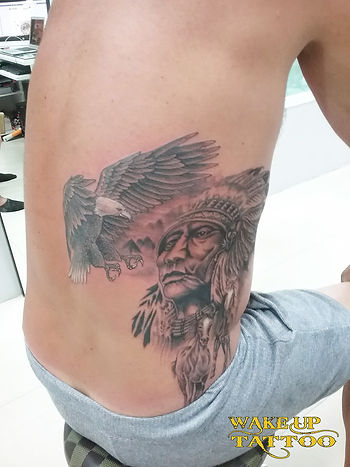 Indian style tattoo by Wake up Tattoo Phuket at Patong Beach Thailand