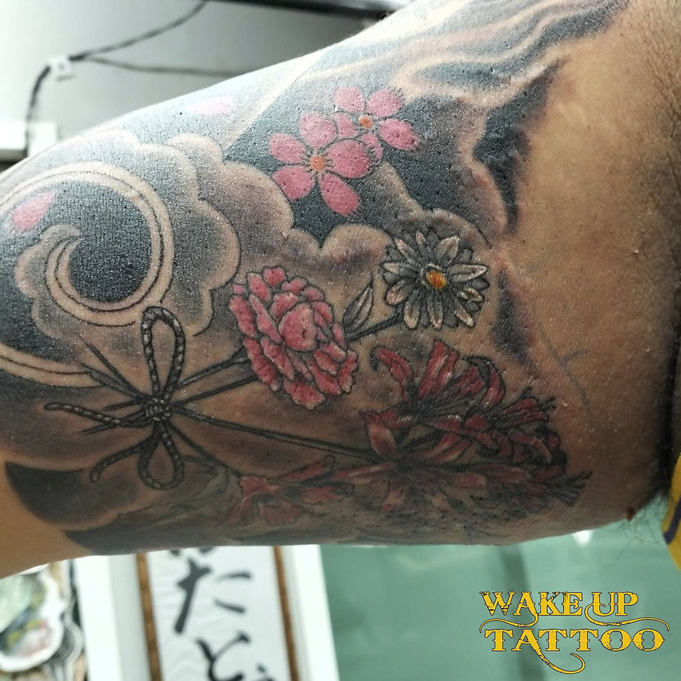 腕の内側のタトゥー和彫り