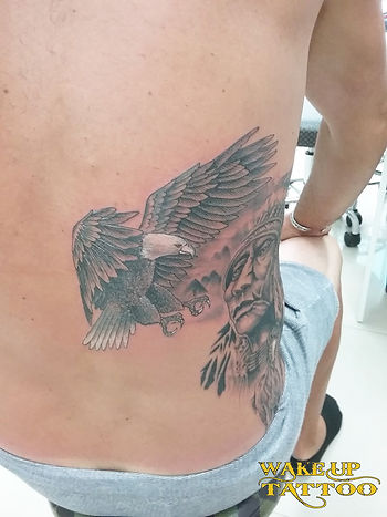 Indian style tattoo by Wake up Tattoo Phuket at Patong Beach Thailand