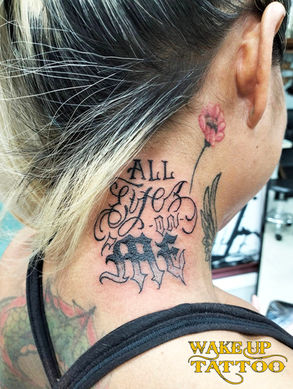 Chikano style neck tattoo | Phuket Patong | Wake up Tattoo