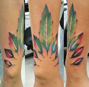 Colorful leaves tattoo | Phuket Patong | Wake up Tattoo