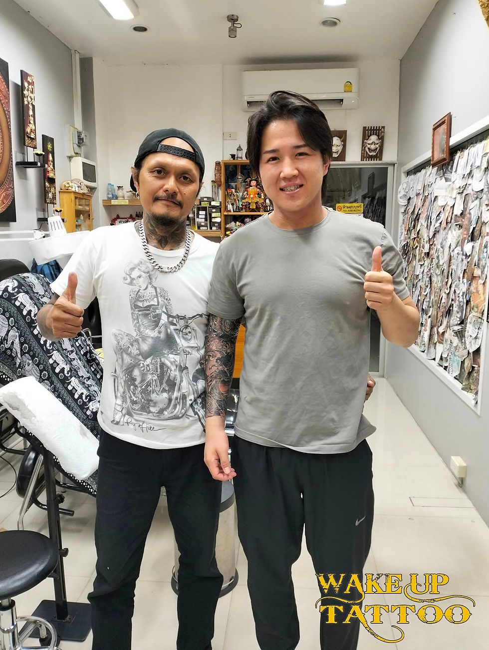 tattoo artist and customer