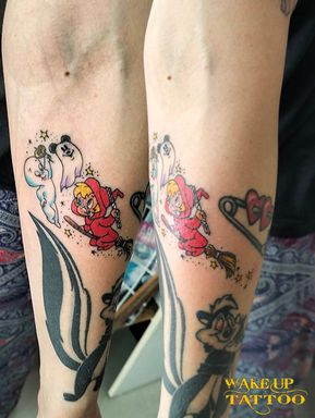 Mickey Mouse with casper tattoo|Thailand Phuket|Wake up Tattoo