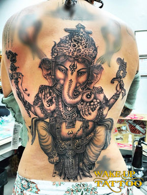 Ganesha back side tattoo | Phuket Patong | Wake up Tattoo