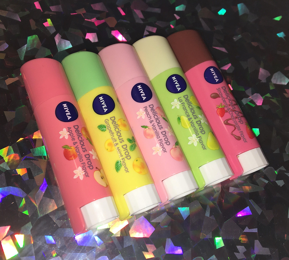 Complete review on the NIVEA Delicious Drop lip balms! Complete review on the NIVEA Delicious Drop lip balms!
