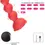 Miniatura: PLUG ANAL ESCALONADO COM VIBRADOR E POR APP VERMELHO MLPP6156