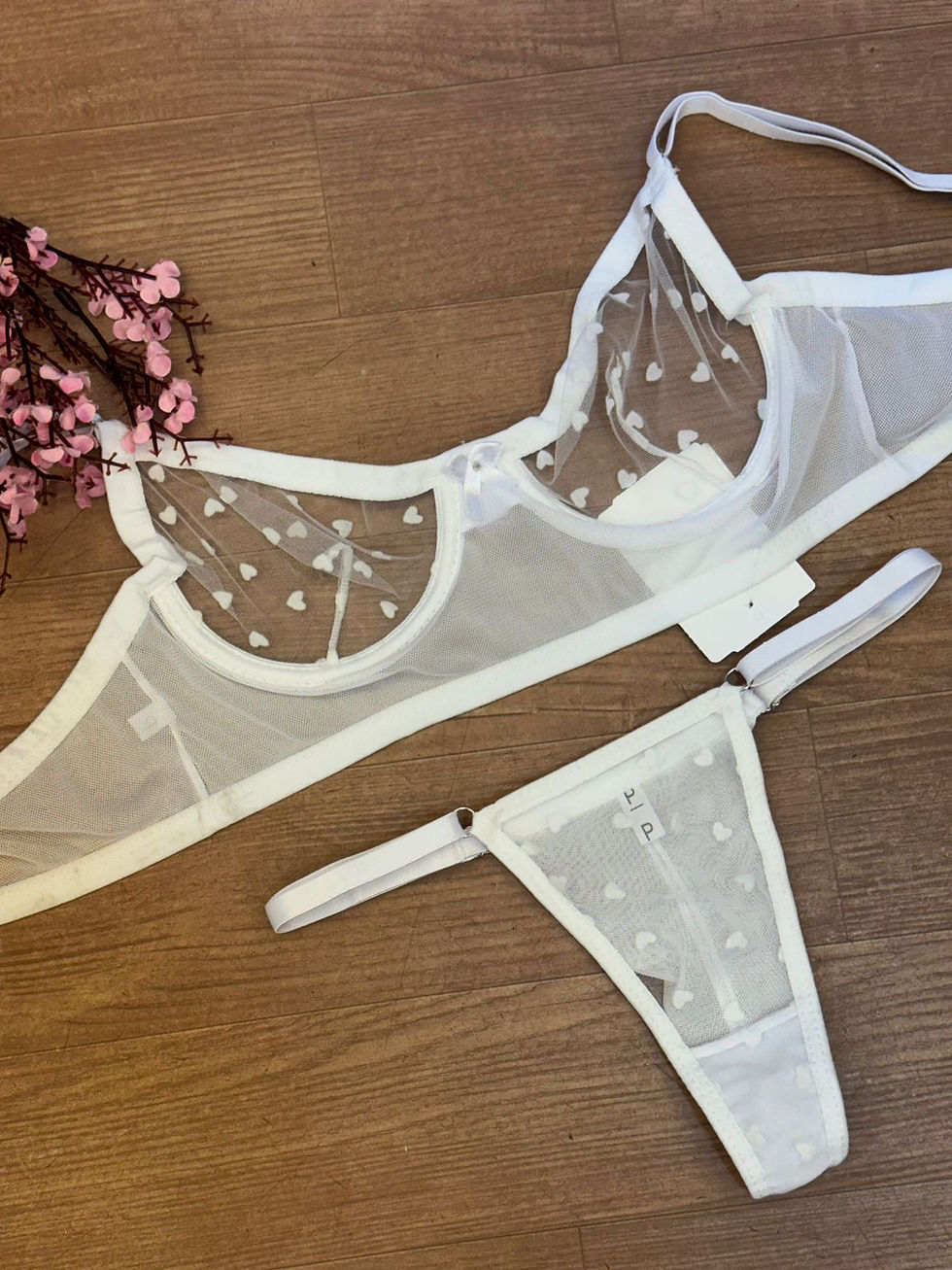 Miniatura: CONJUNTO PAIXÃO  BRANCO   P