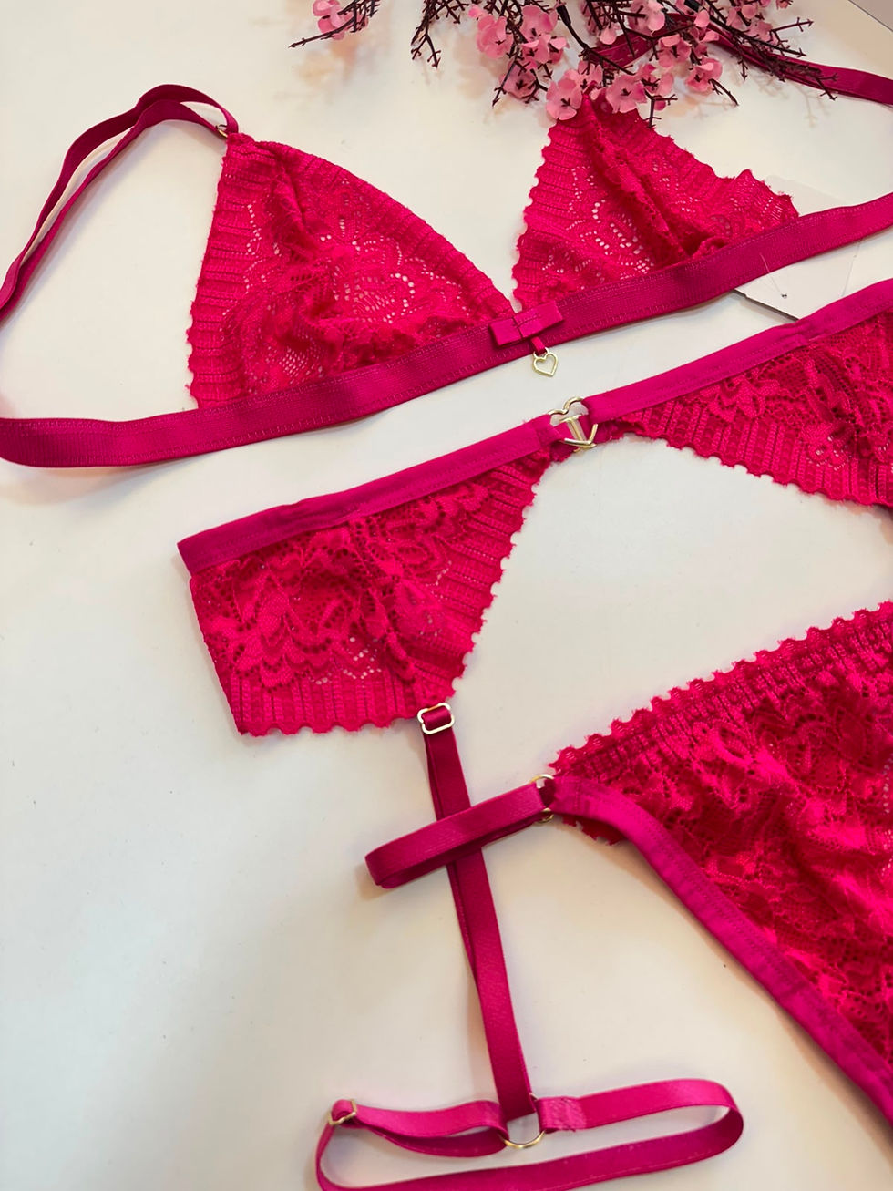 Miniatura: CONJUNTO SEDUTORA PREMIUM ROSA PINK TAM M
