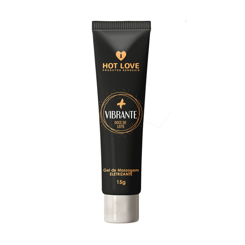 HOT LOVE GEL COM EFEITO DE VIBRAÇÃO MAIS VIBRANTE DOCE DE LEITE 15 GRAMAS