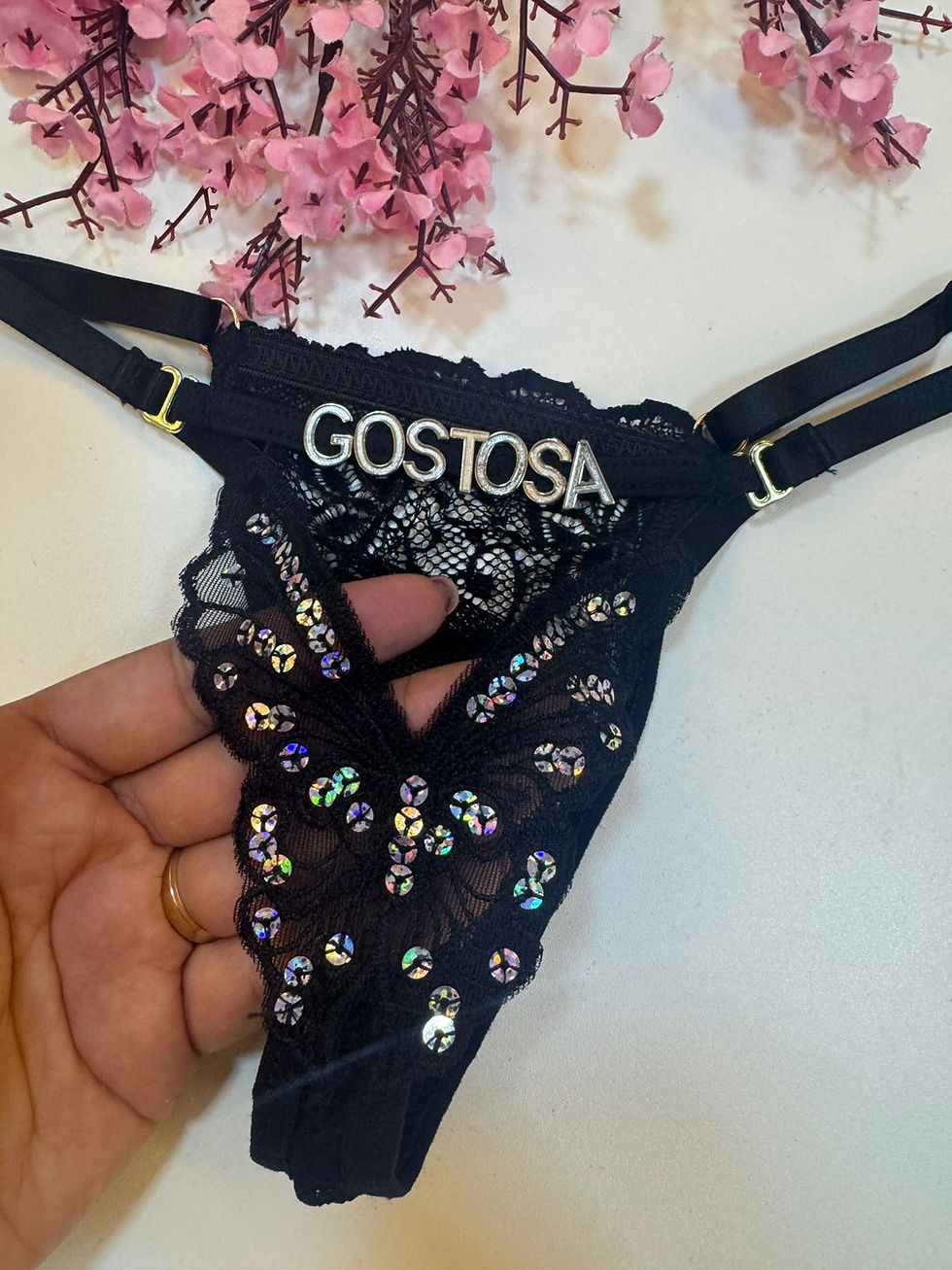 Miniatura: CALCINHA BORBOLETA PERSONALIZADA PRETA