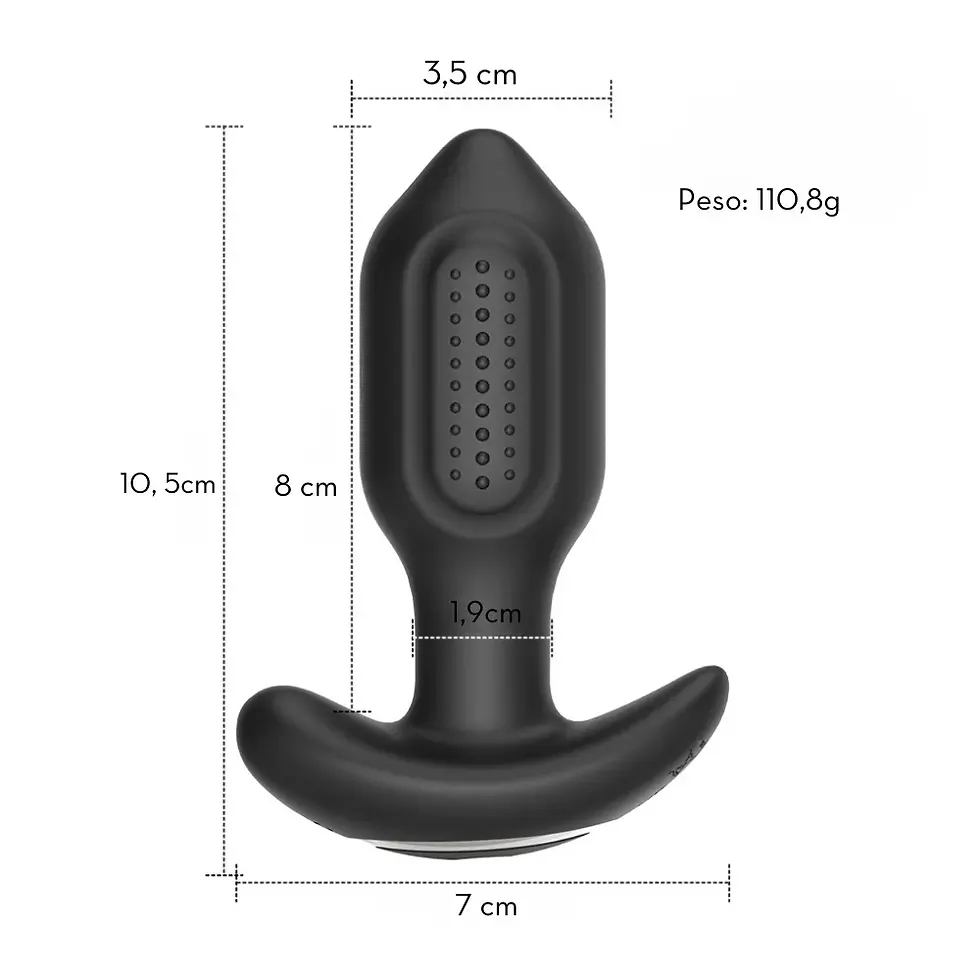 Miniatura: PLUG ANAL 360GRAUS POR APLICAIVO PRETO MLPP6088