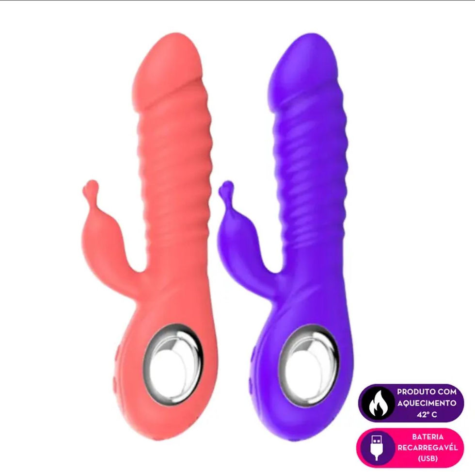 VIBRADOR PONTO G 360° COM ESTIMULADOR CLITORIANO ROXO MLVE1226