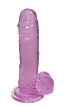 PROTESE PENIANA EM SILICONE E COM VENTOSA ROXO MVA1003