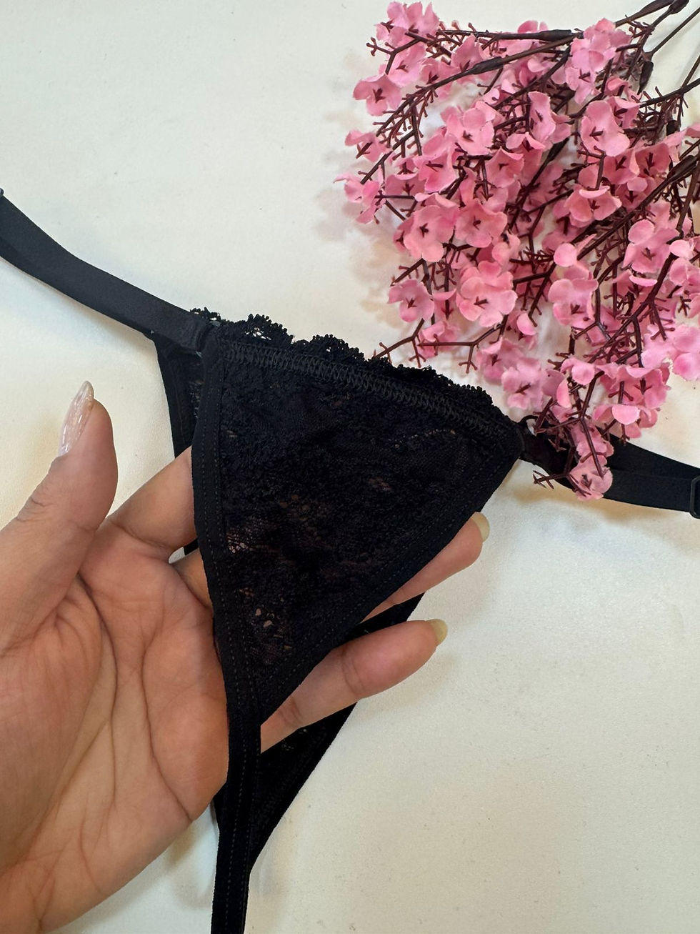 Miniatura: CALCINHA SEXY DELICADA COM REGULAGEM PRETO