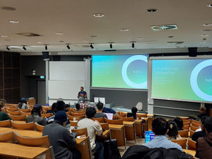 Speaker and audience in the auditorium