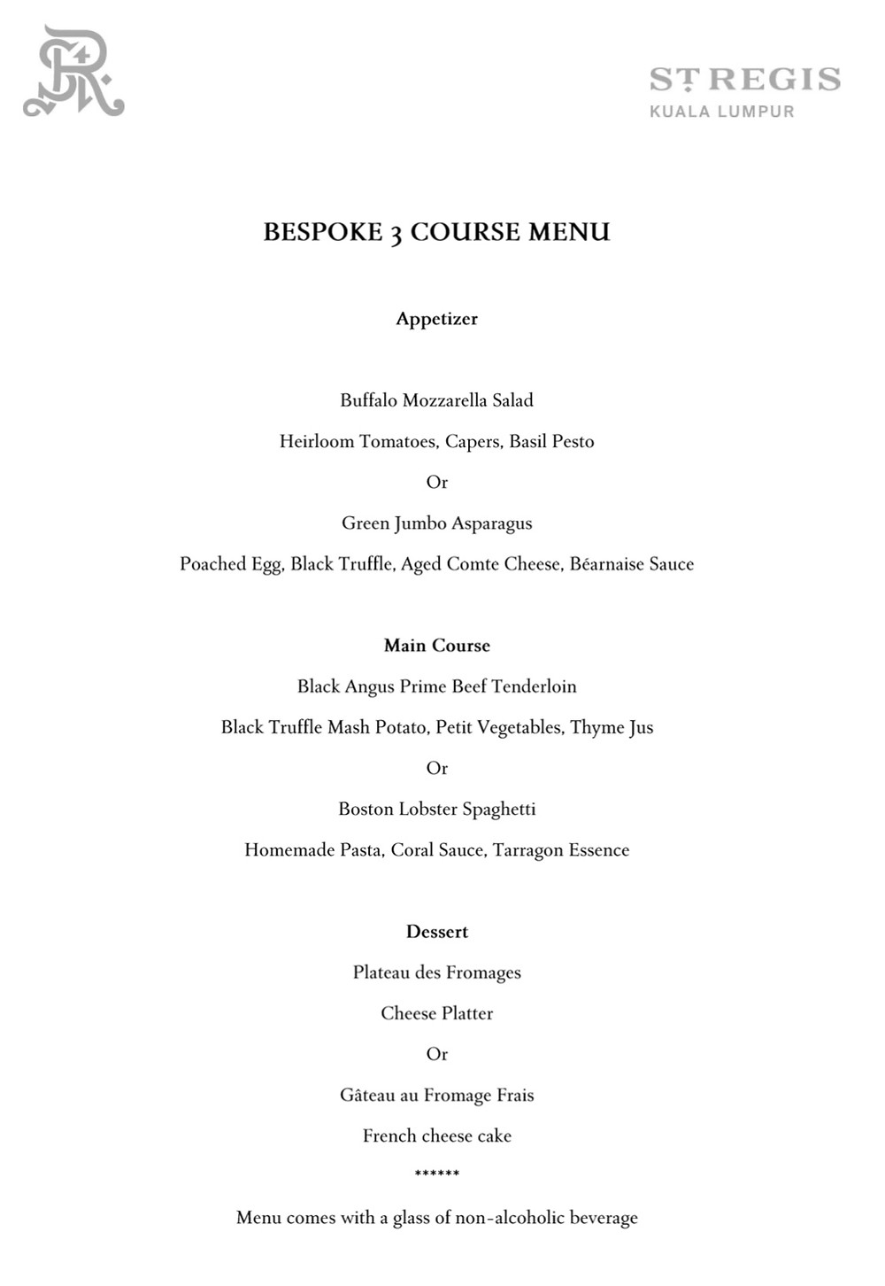 Taste Of The Brasserie The St Regis Kl