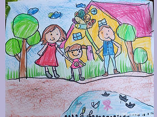 Happy Colorful Family