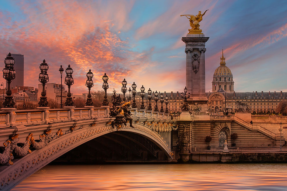 The Alexandre III Bridge across The Seine, Paris, France