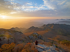 Sunrise on Mt Gayasan Image courtesy Rustic Korea