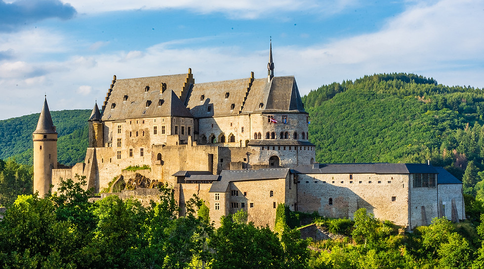 Vianden Castle, located in Vianden in the north of Luxembourg