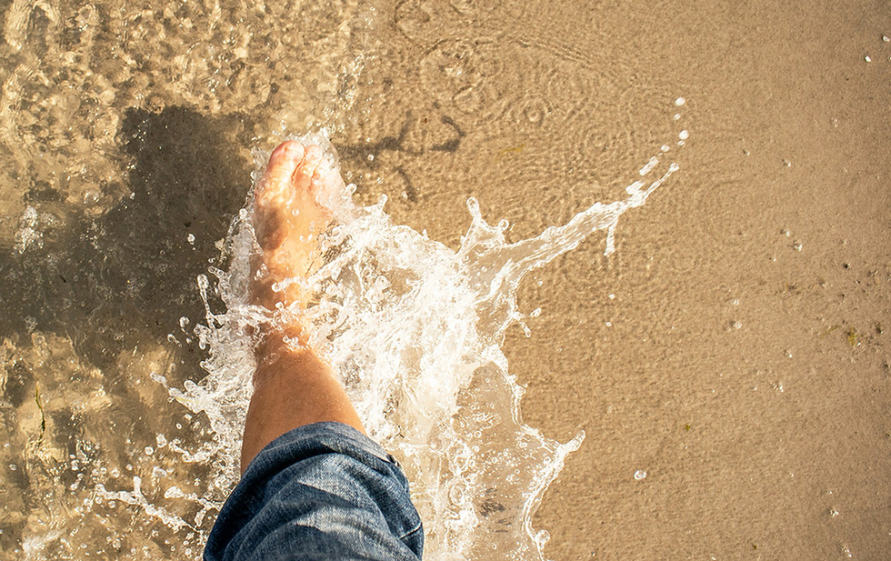 One of my favourite things to do to truly relax, wherever I am, is to go barefoot, even fo