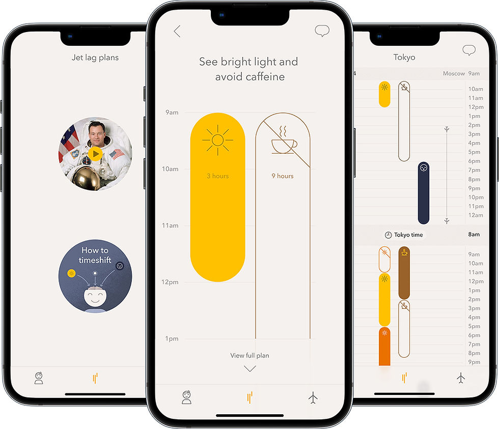 Timeshifter jet lag app