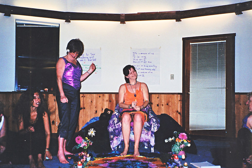 Celebrating my ‘graduation’ from the Heart Of Leadership course in the yurt at Esalen Inst