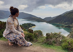 Overlooking the lake on São Miguel island, the largest and most populous island in Portuga