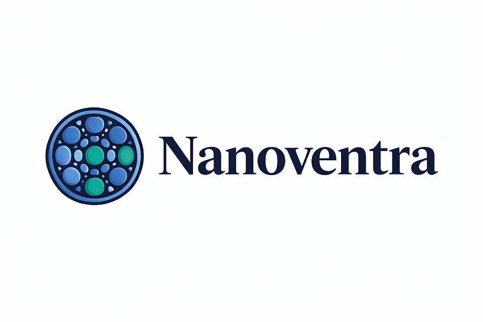 Nanoventr logo with circular cellular design